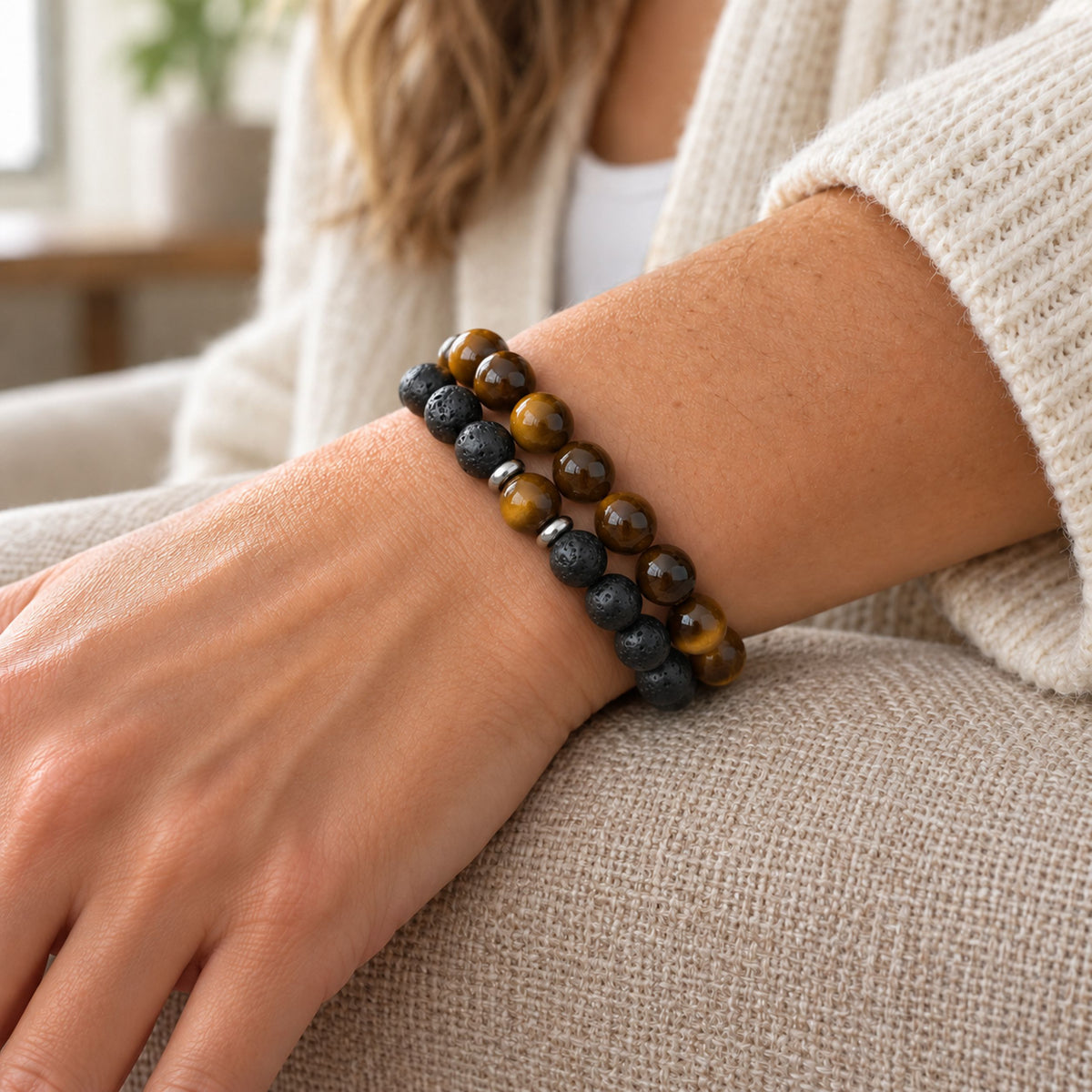 Pulseira Tiger Eye - conjunto