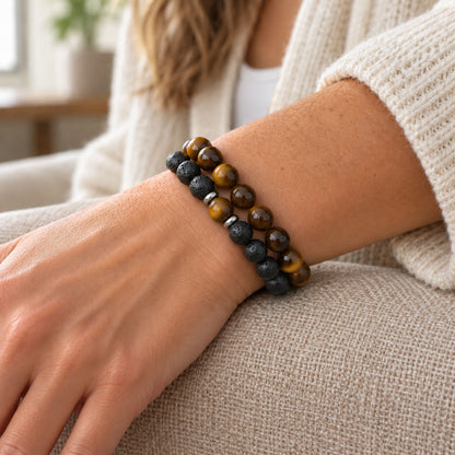 Pulseira Tiger Eye - conjunto
