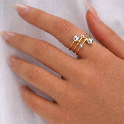 Anel Spiral - em aço inoxidável