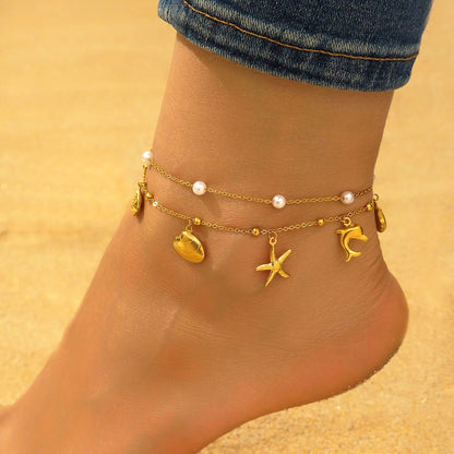 Tornozeleira Mar - em aço inoxidável