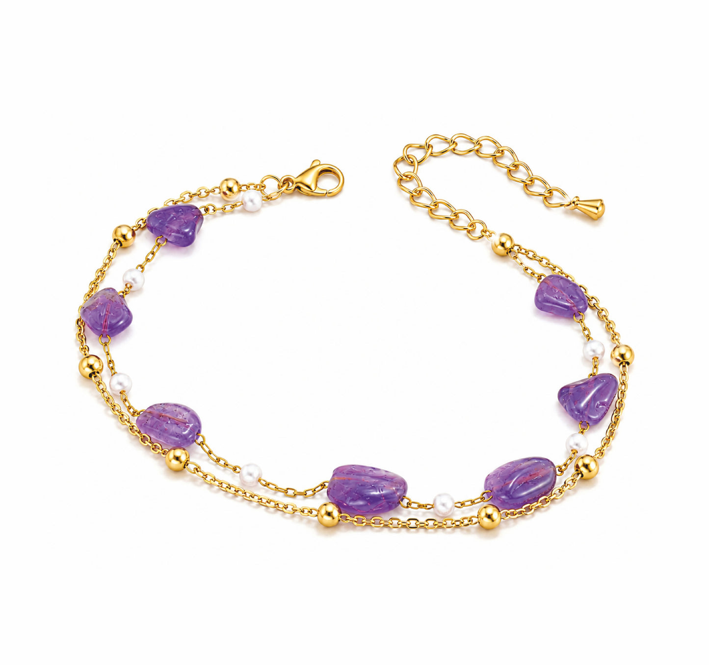 Tornozeleira Purple - em aço inoxidável