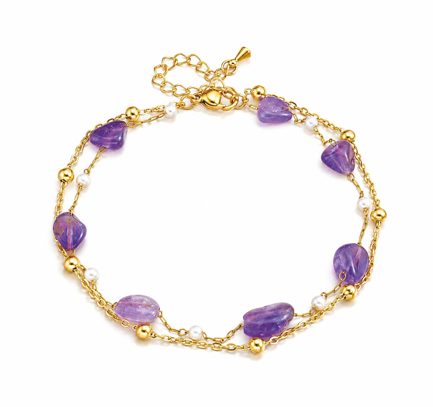 Tornozeleira Purple - em aço inoxidável