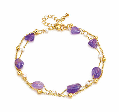 Tornozeleira Purple - em aço inoxidável