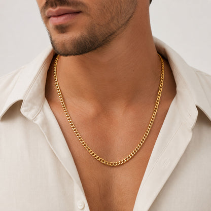 Colar Flamma - em aço inoxidável dourado