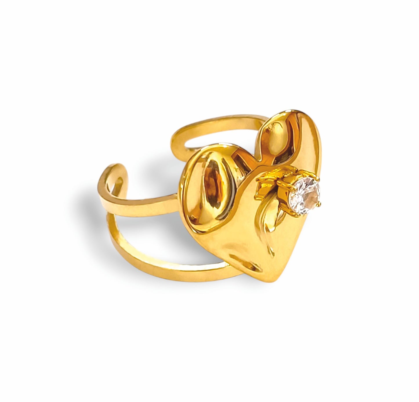 Anel Corazón - em aço inoxidável