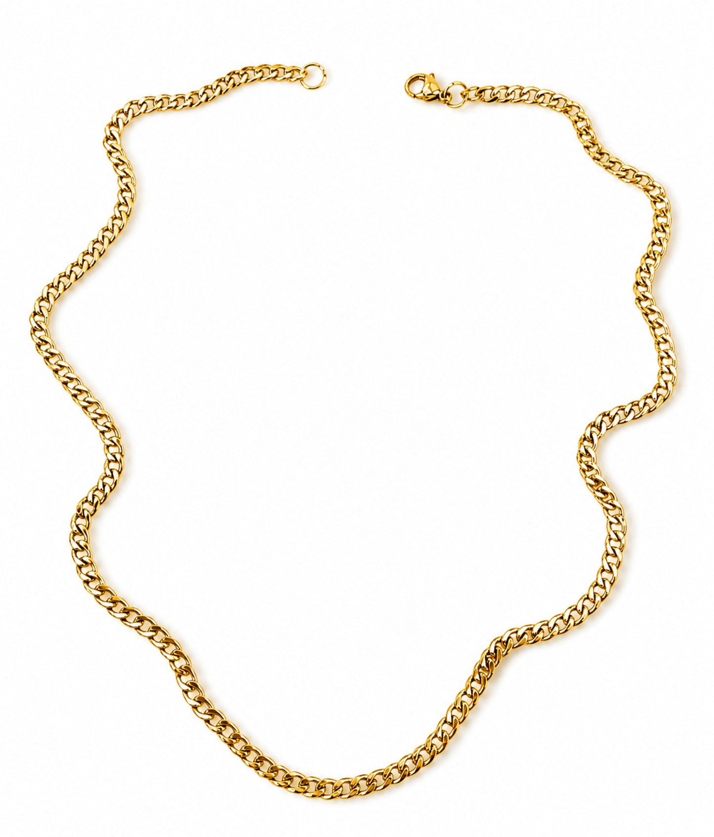 Colar Flamma - em aço inoxidável dourado