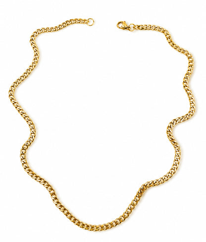 Colar Flamma - em aço inoxidável dourado