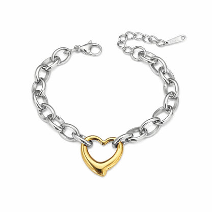 Pulseira Lisboa - em aço inoxidável dourado e prateado