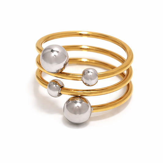 Anel Spiral - em aço inoxidável