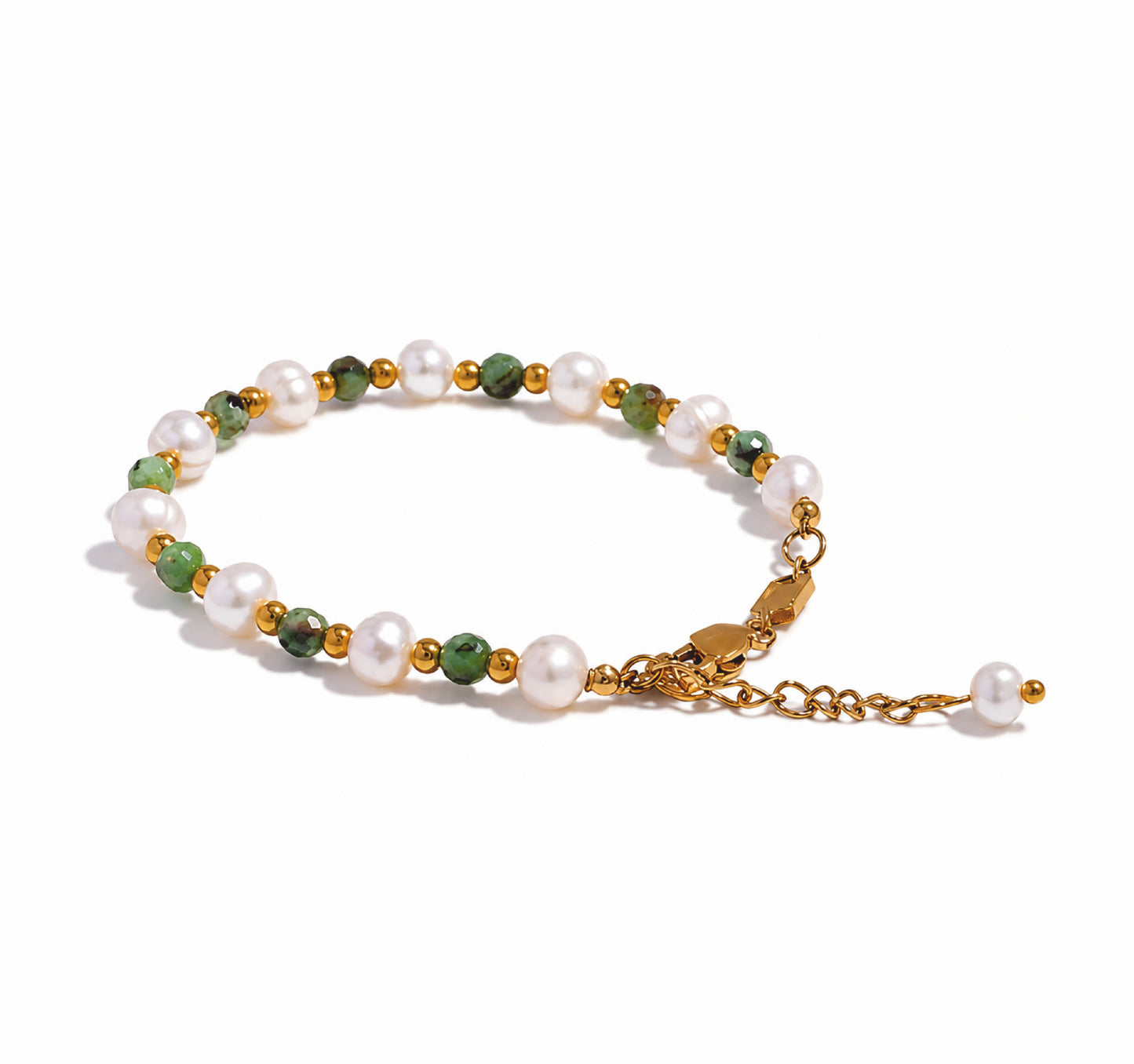 Pulseira Dunne  - em pérolas naturais e aço inoxidável