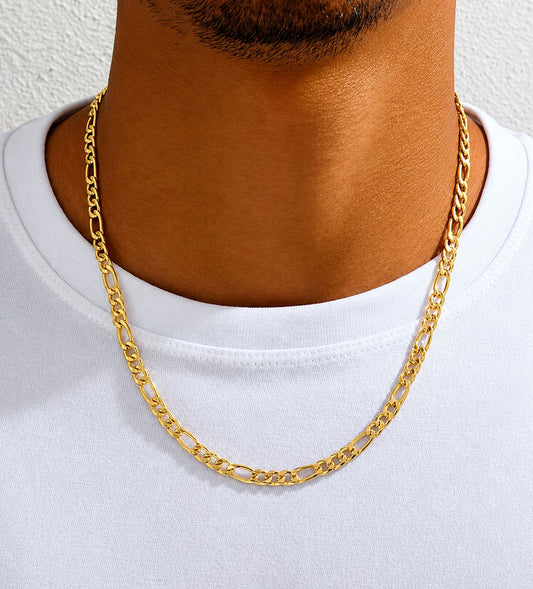 Colar Attilius - em aço inoxidável dourado