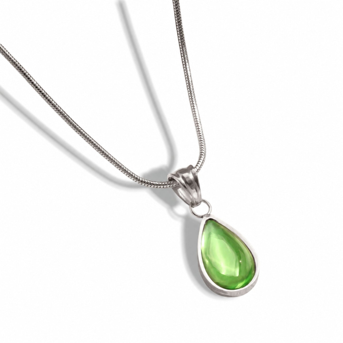 Colar Green Drop - em aço inoxidável