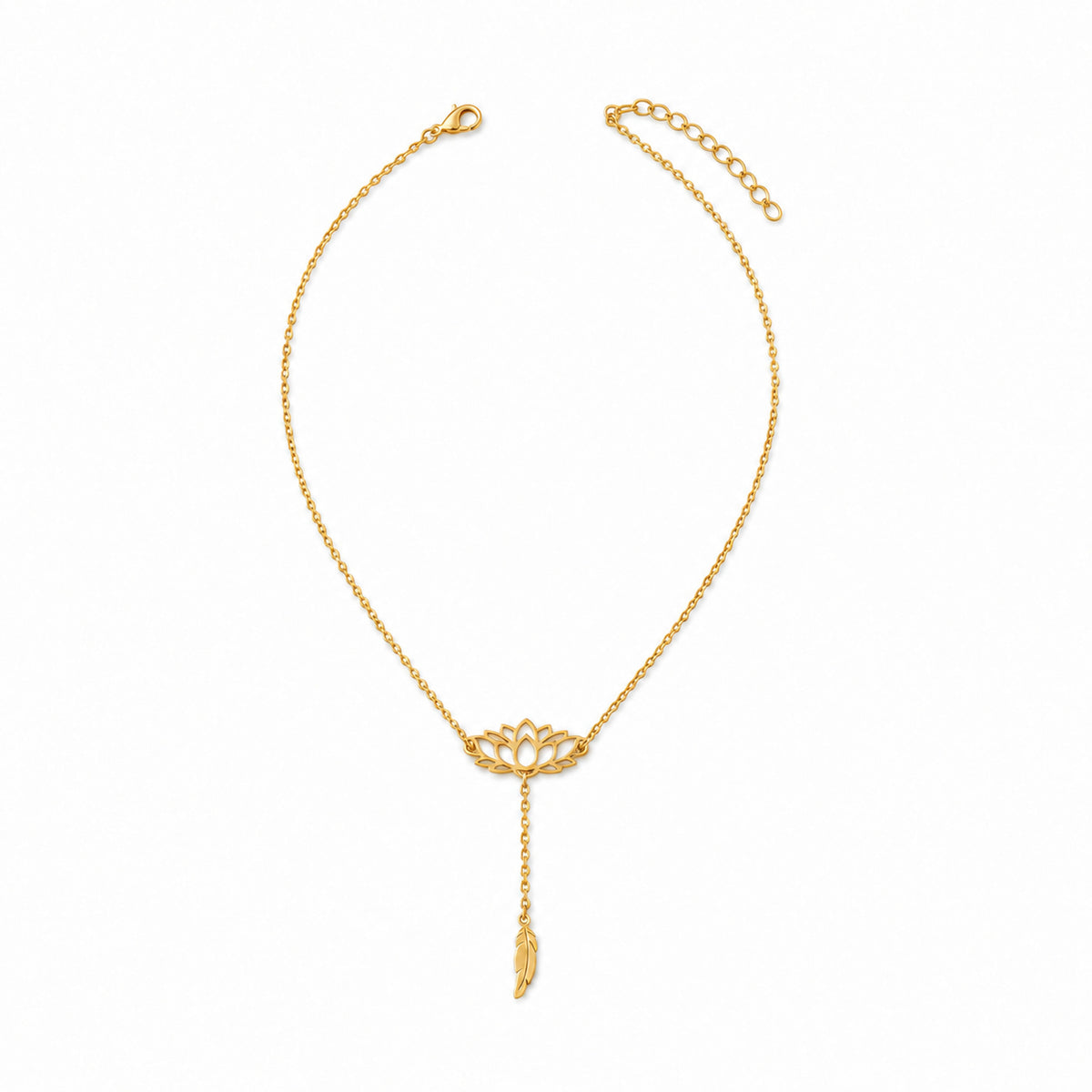 Colar Padma - em aço inoxidável dourado