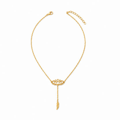 Colar Padma - em aço inoxidável dourado