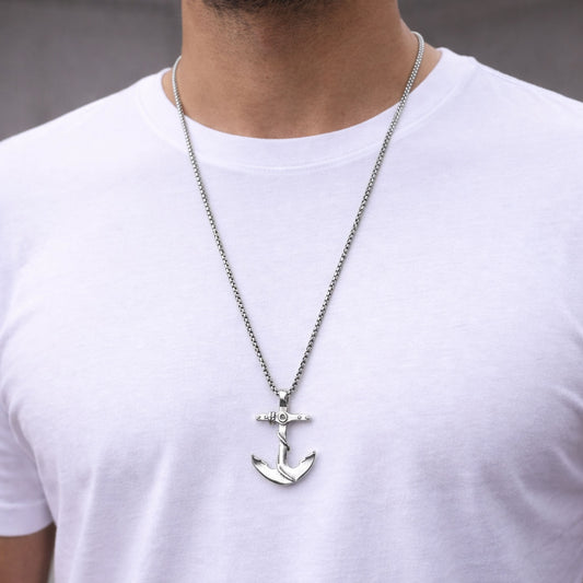 Colar Anchor - em aço inoxidável
