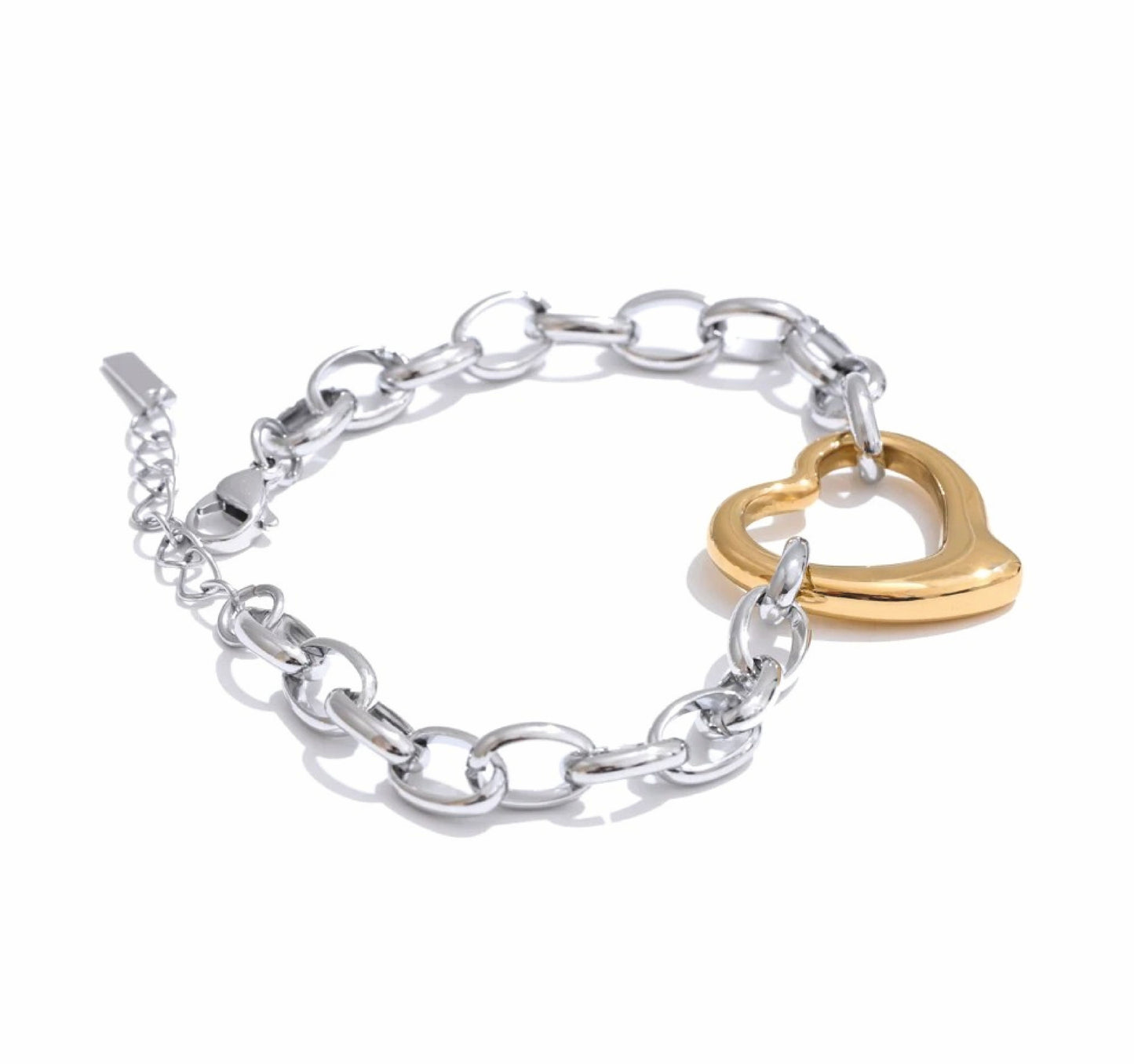 Pulseira Lisboa - em aço inoxidável dourado e prateado