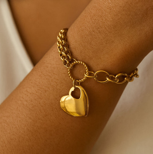 Pulseira Herta - em aço inoxidável dourado