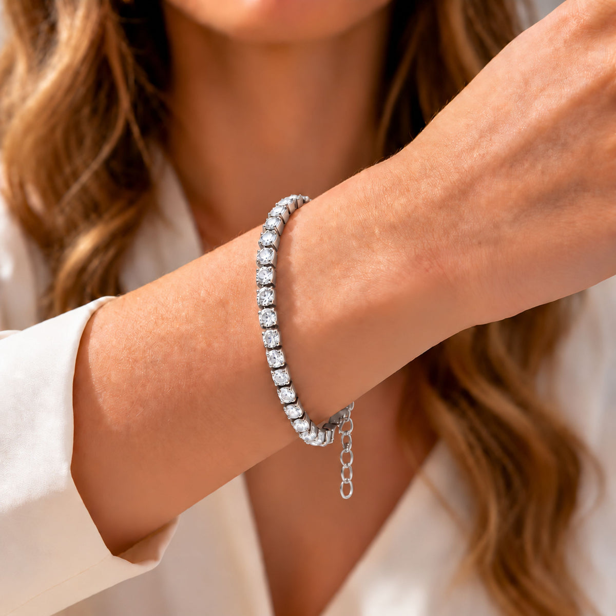Pulseira Celeste - em aço inoxidável