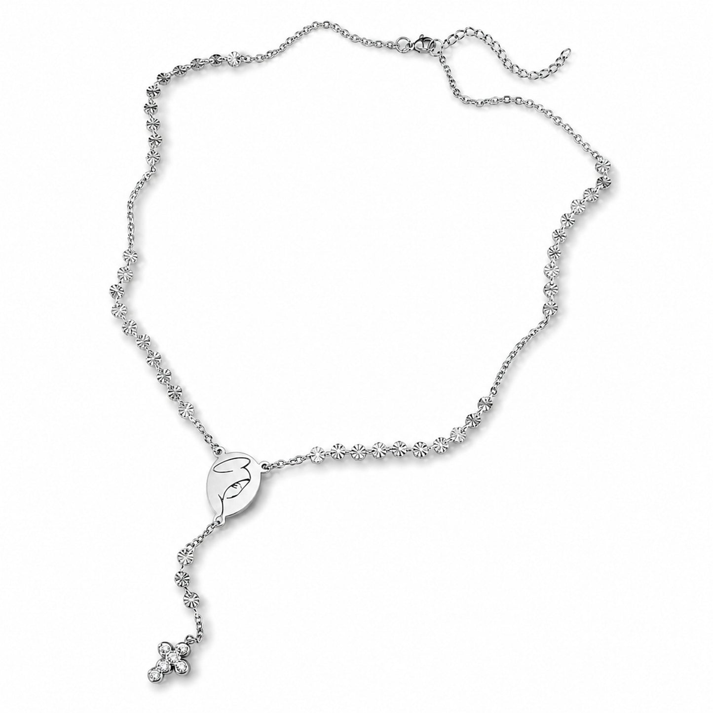Colar Nossa Senhora - em aço inoxidável