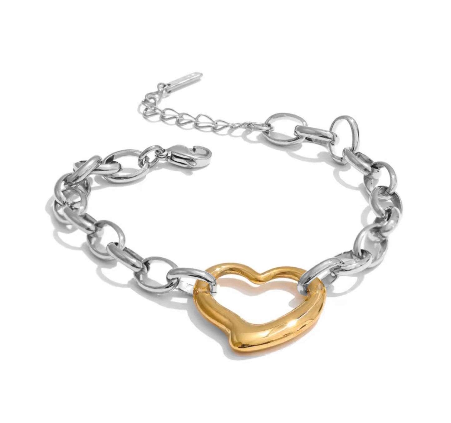Pulseira Lisboa - em aço inoxidável dourado e prateado