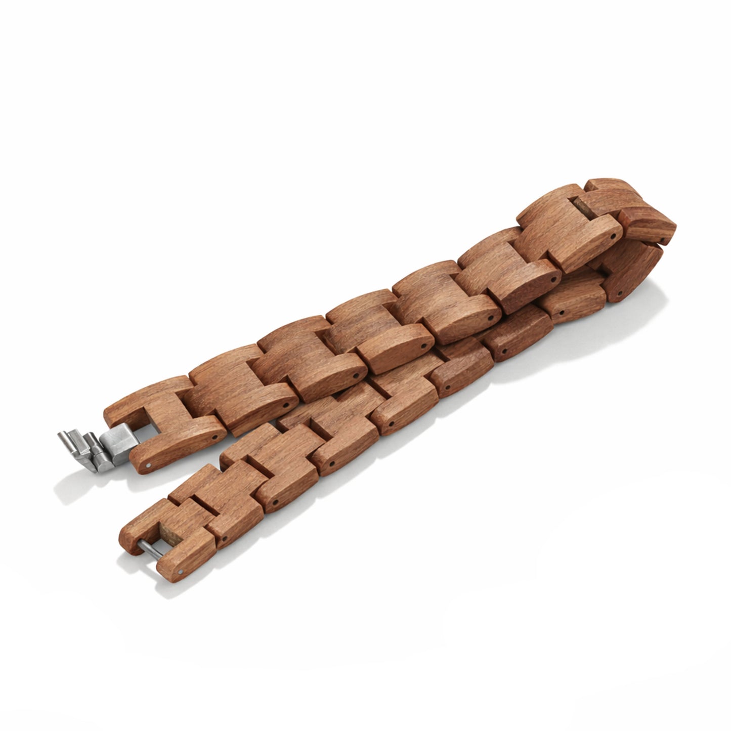 Pulseira Wood - em madeira e aço inoxidável