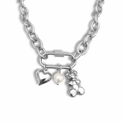 Colar Little Bear - em aço inoxidável