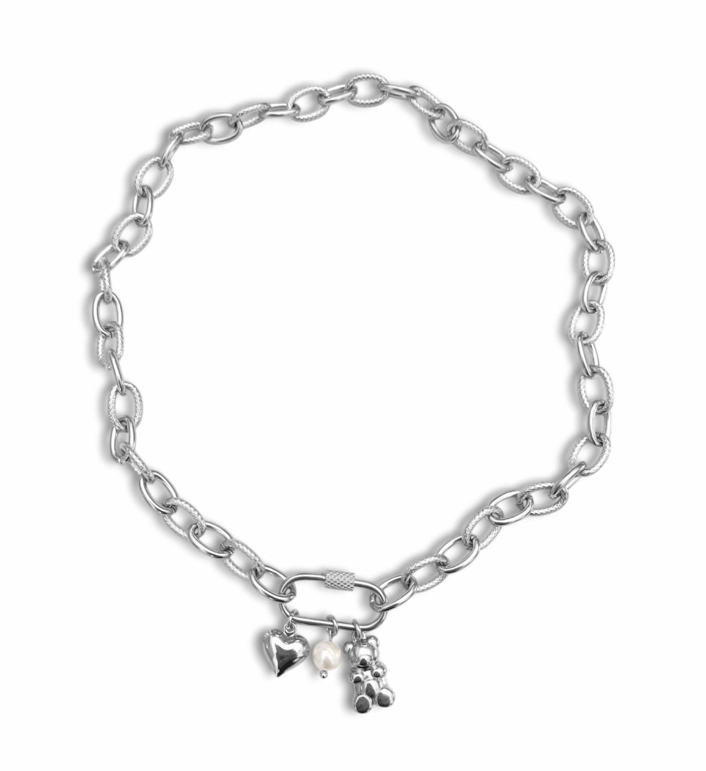 Colar Little Bear - em aço inoxidável