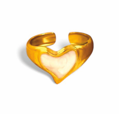 Anel Cuore - em aço inoxidável