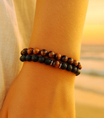 Pulseira Tiger Eye - conjunto