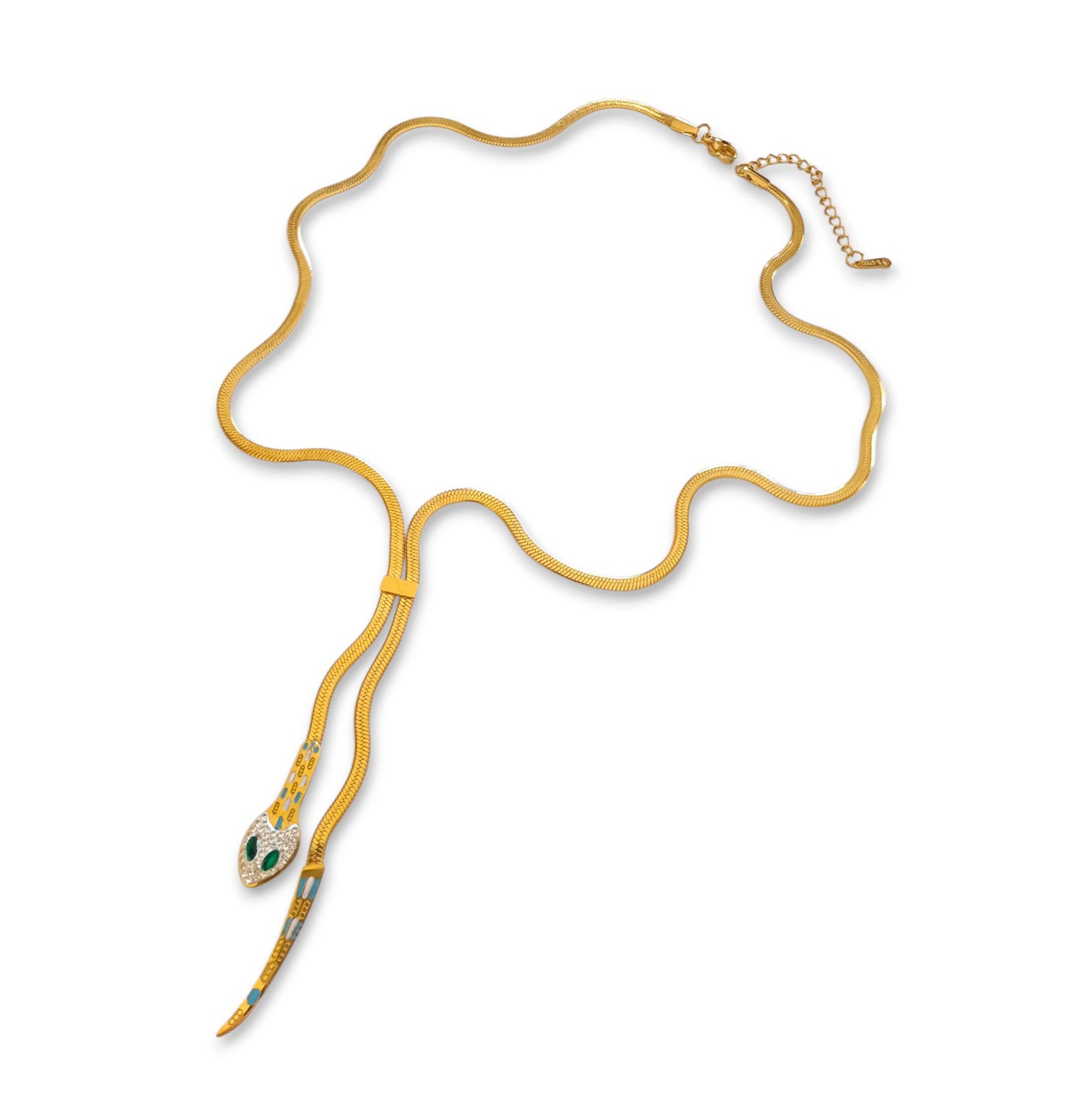Colar Golden Snake - em aço inoxidável