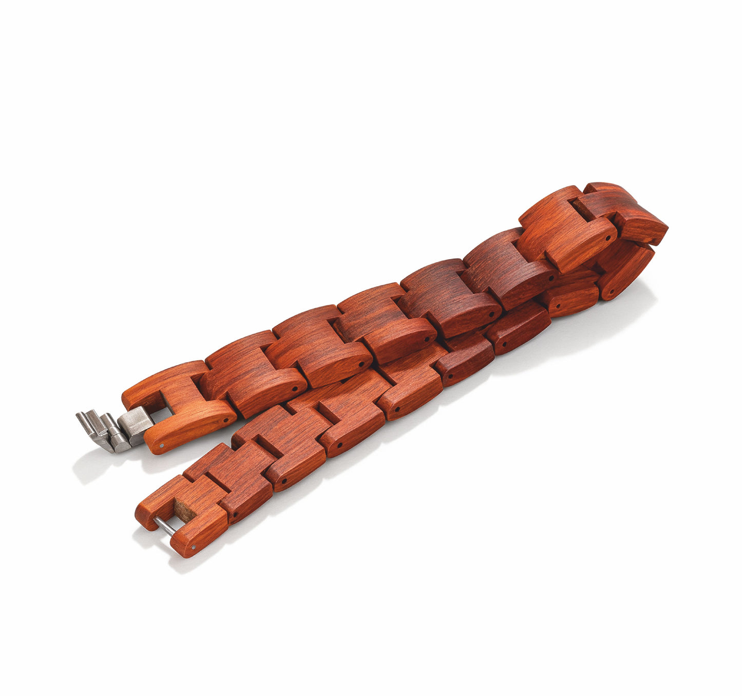 Pulseira Wood - em madeira e aço inoxidável