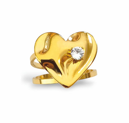 Anel Corazón - em aço inoxidável