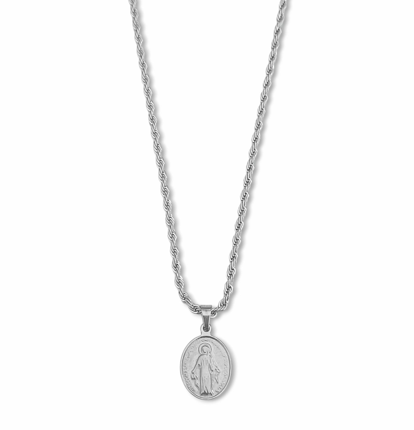 Colar Senhora da Graça - em aço inoxidável