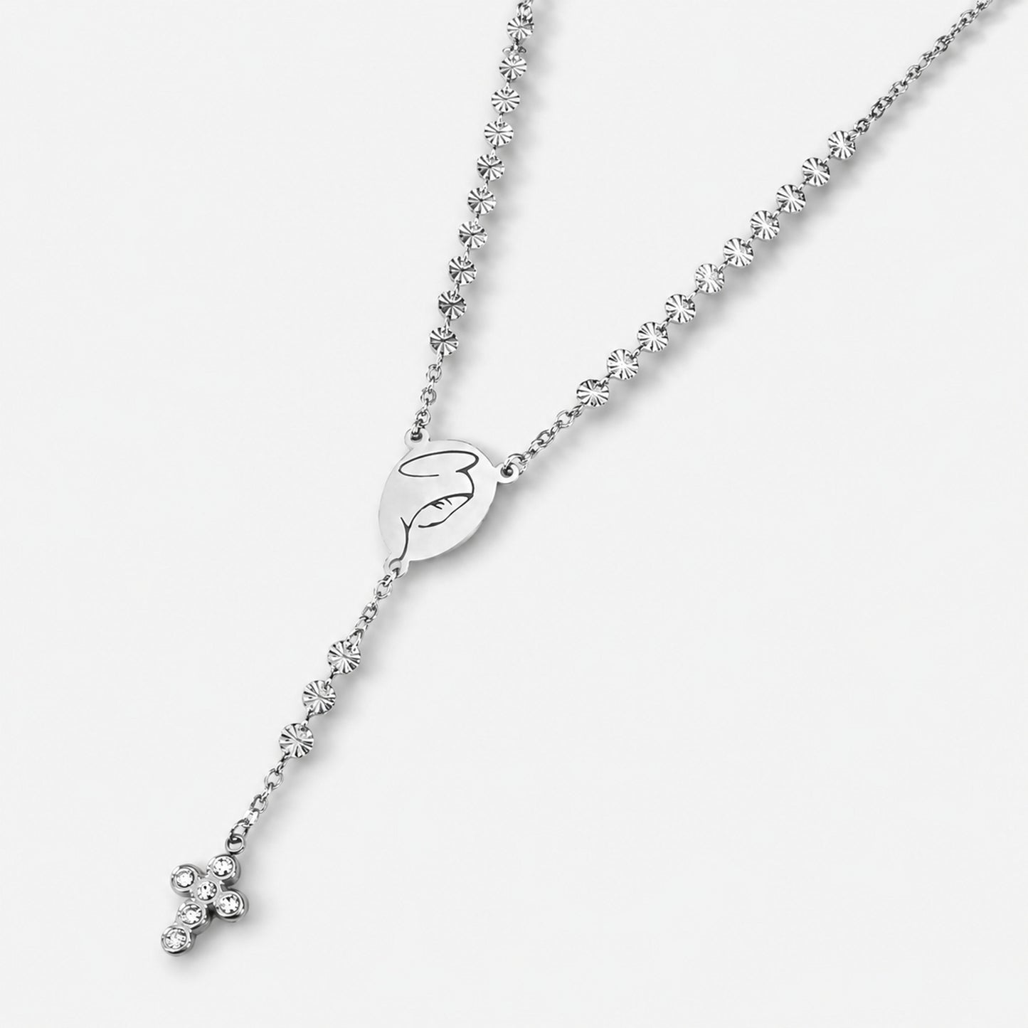Colar Nossa Senhora - em aço inoxidável