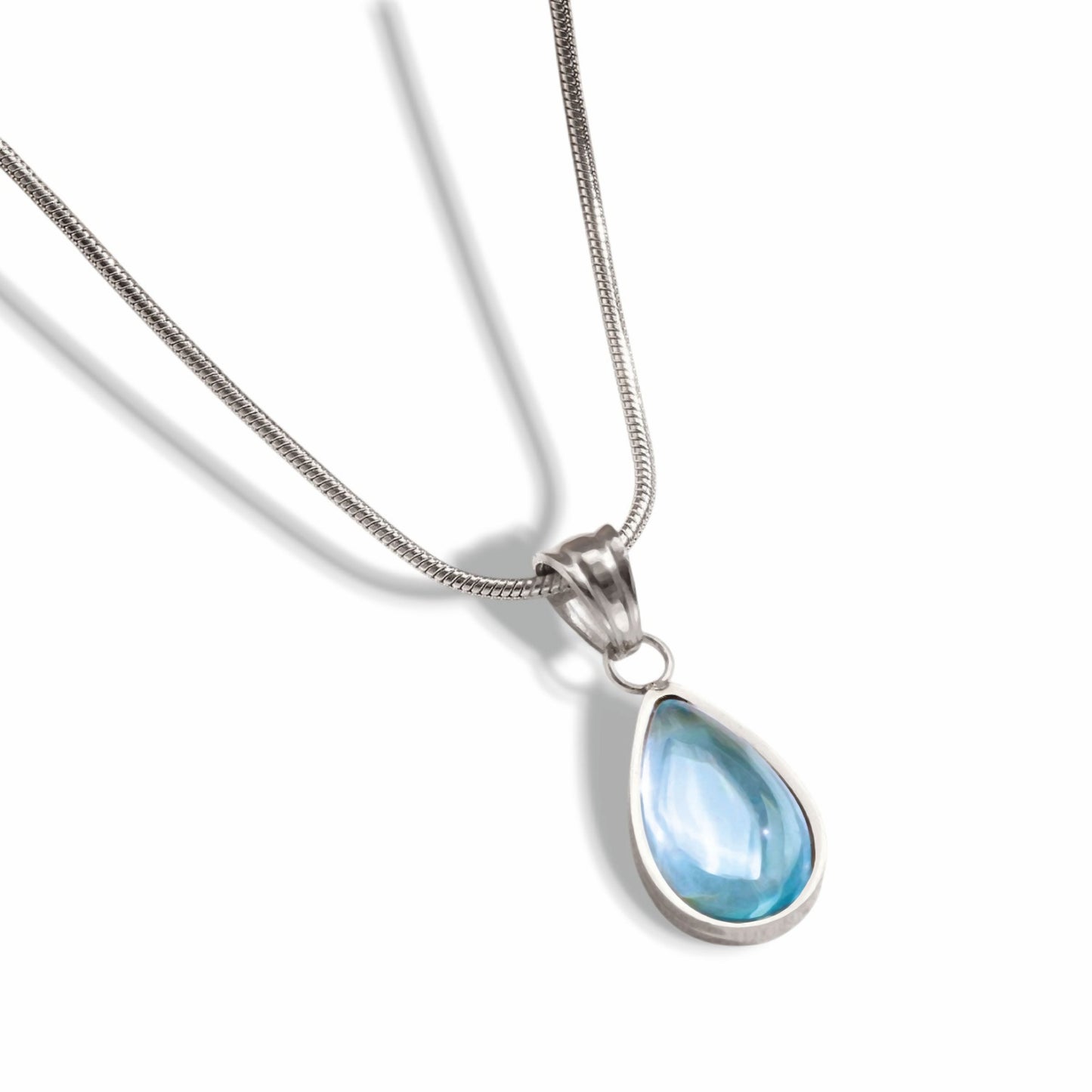 Colar Blue Drop - em aço inoxidável