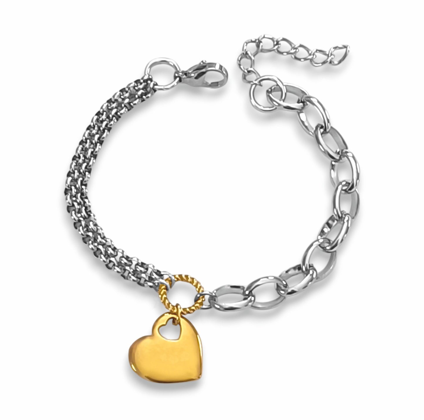 Pulseira Herta Gold & Silver - em aço inoxidável