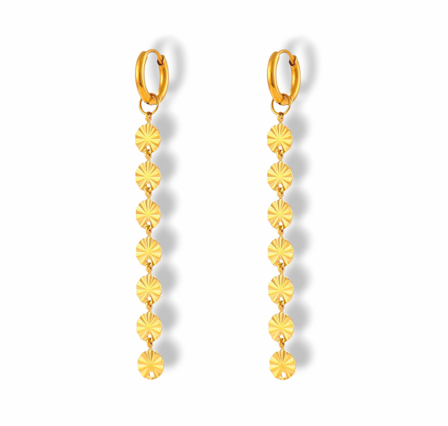 Brincos Snowflake  - em aço inoxidável dourado