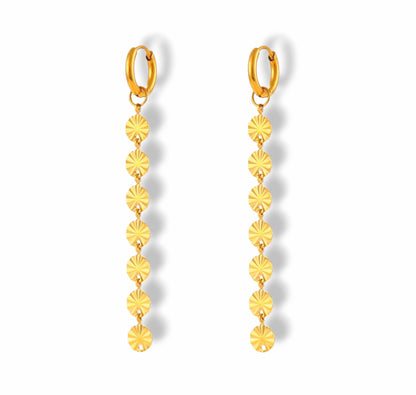 Brincos Snowflake  - em aço inoxidável dourado