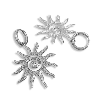 Brincos Sun Rays  - em aço inoxidável