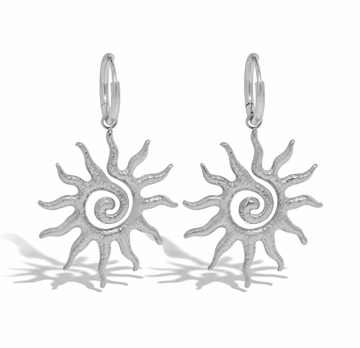 Brincos Sun Rays  - em aço inoxidável