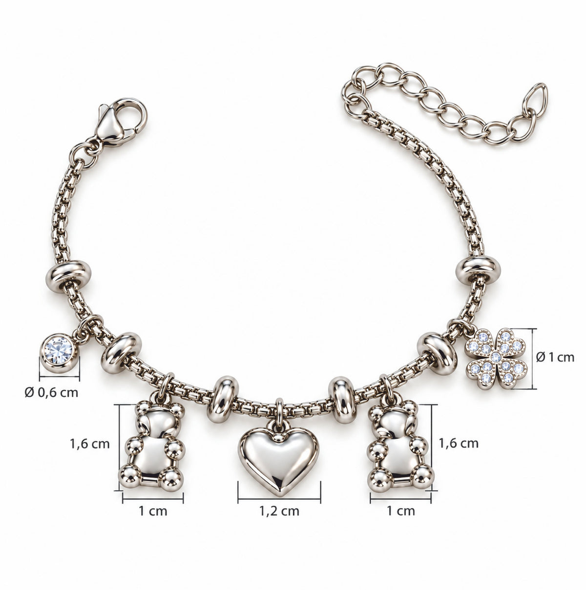 Pulseira Sweet Luck - em aço inoxidável
