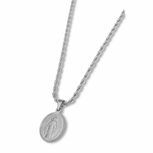 Colar Senhora da Graça - em aço inoxidável