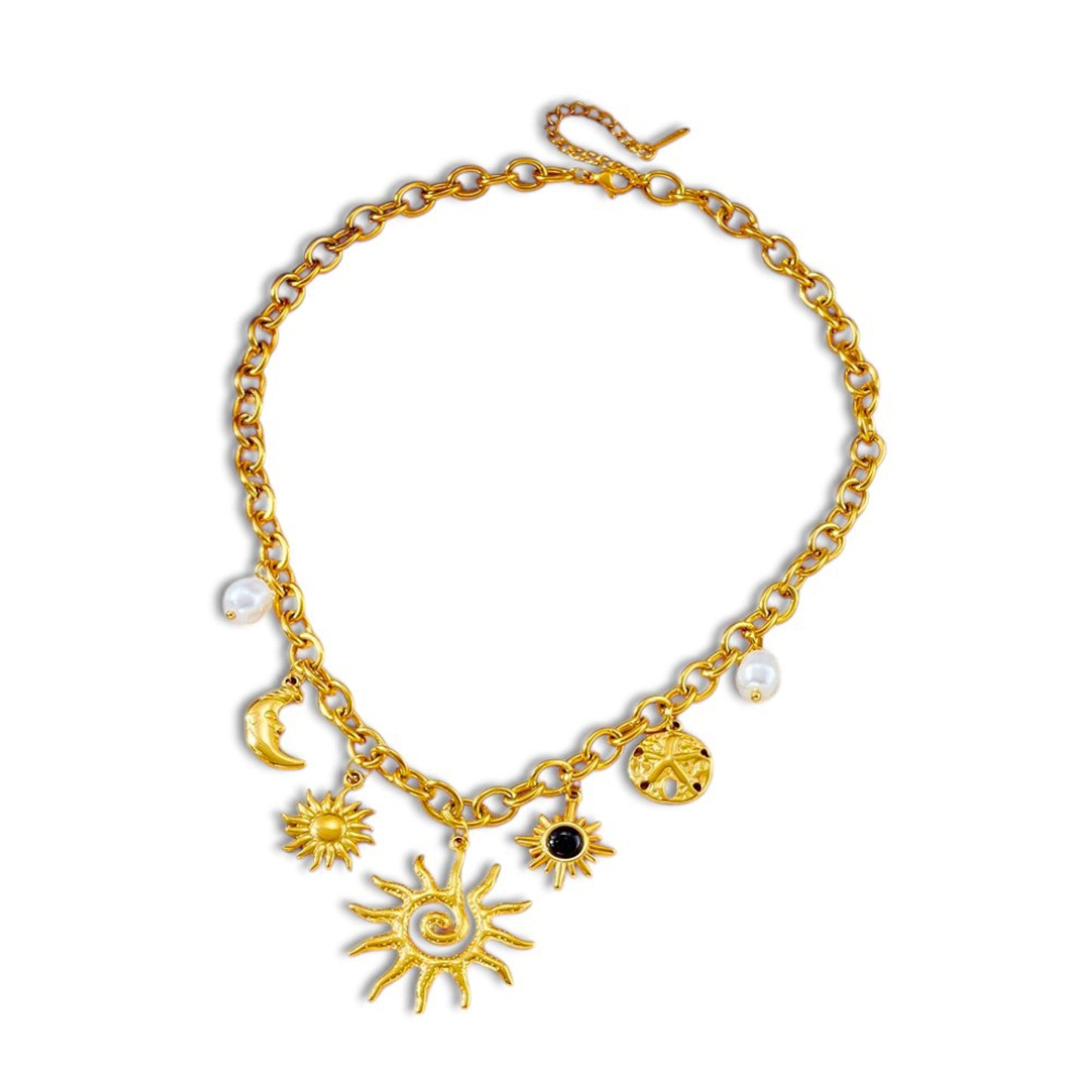 Colar Golden Summer - em aço inoxidável