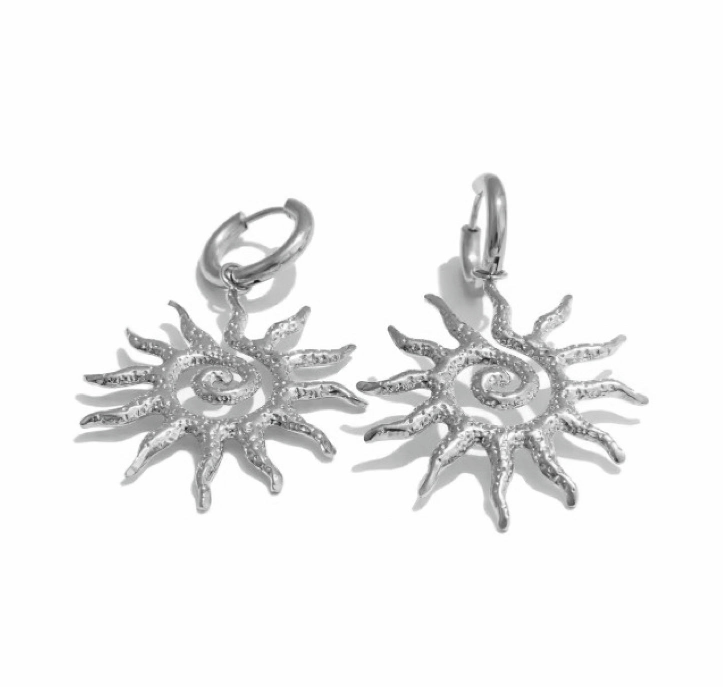 Brincos Sun Rays  - em aço inoxidável