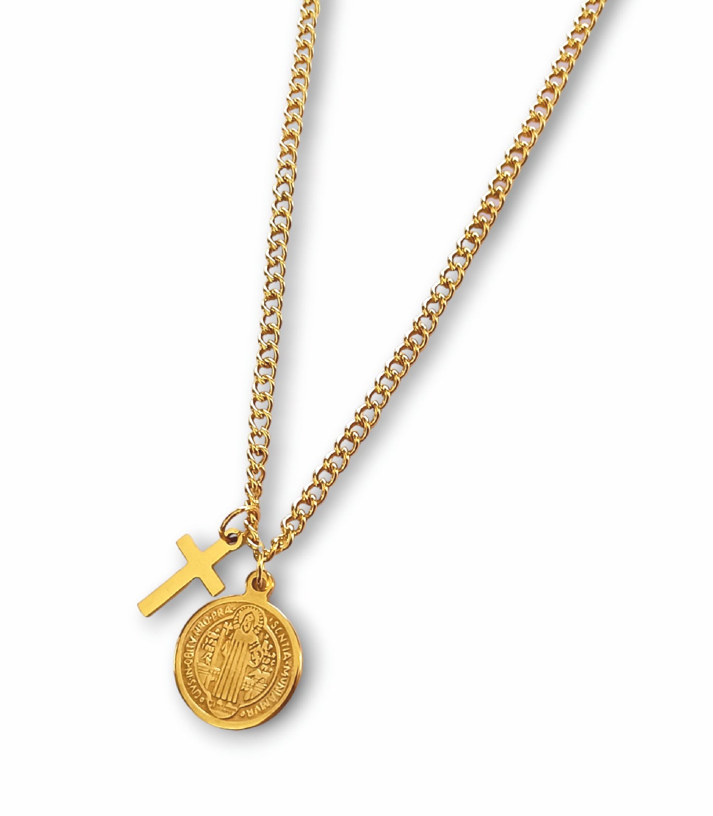 Colar Núrsia - em aço inoxidável dourado