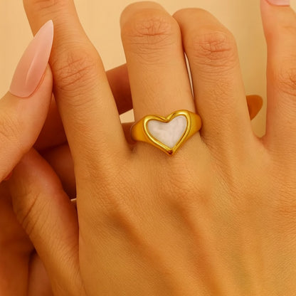 Anel Cuore - em aço inoxidável