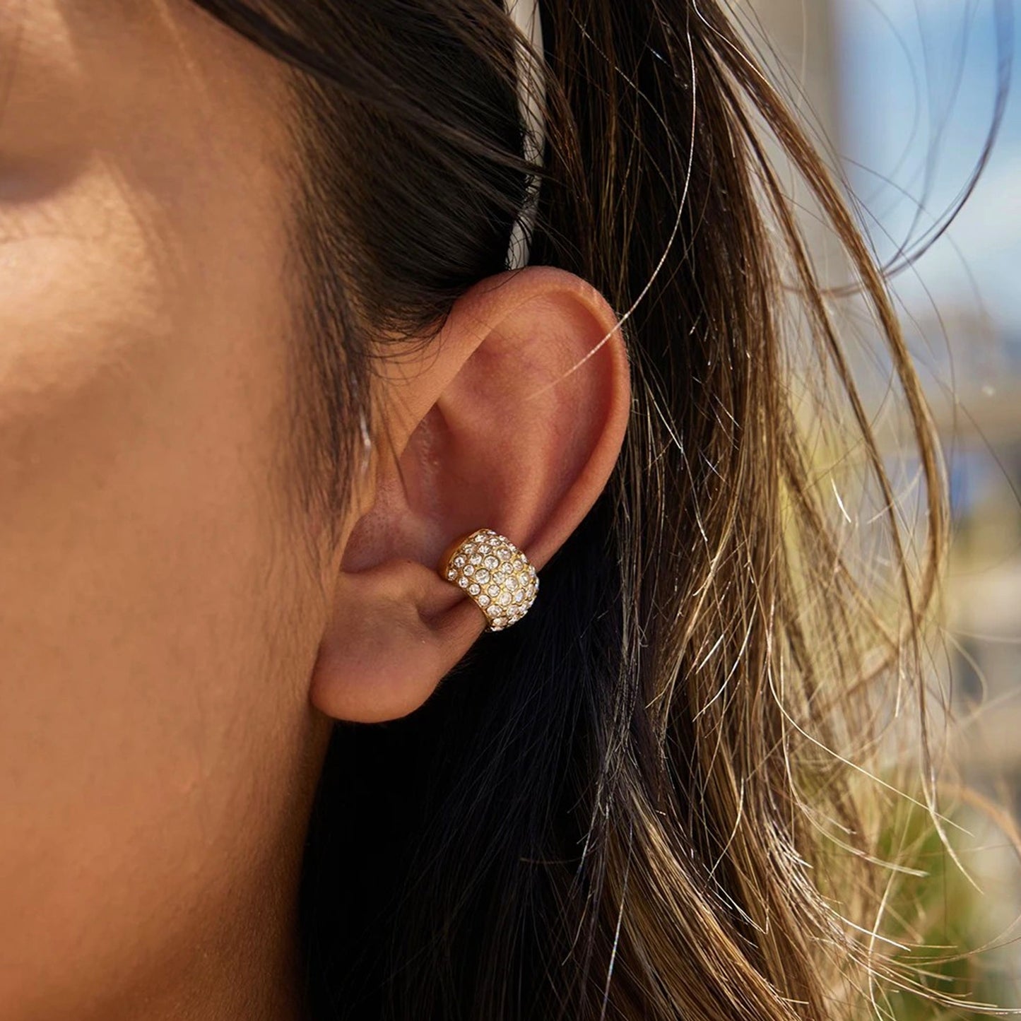 Earcuff Shiny - em aço inoxidável
