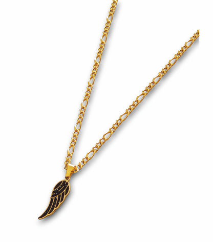 Colar Shiny Wing - em aço inoxidável dourado