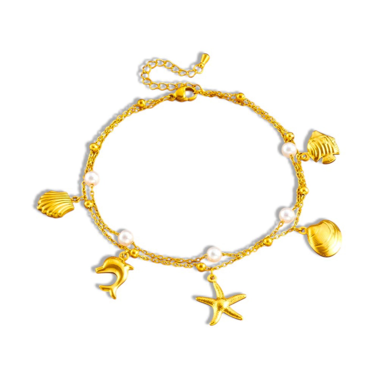 Tornozeleira Mar - em aço inoxidável