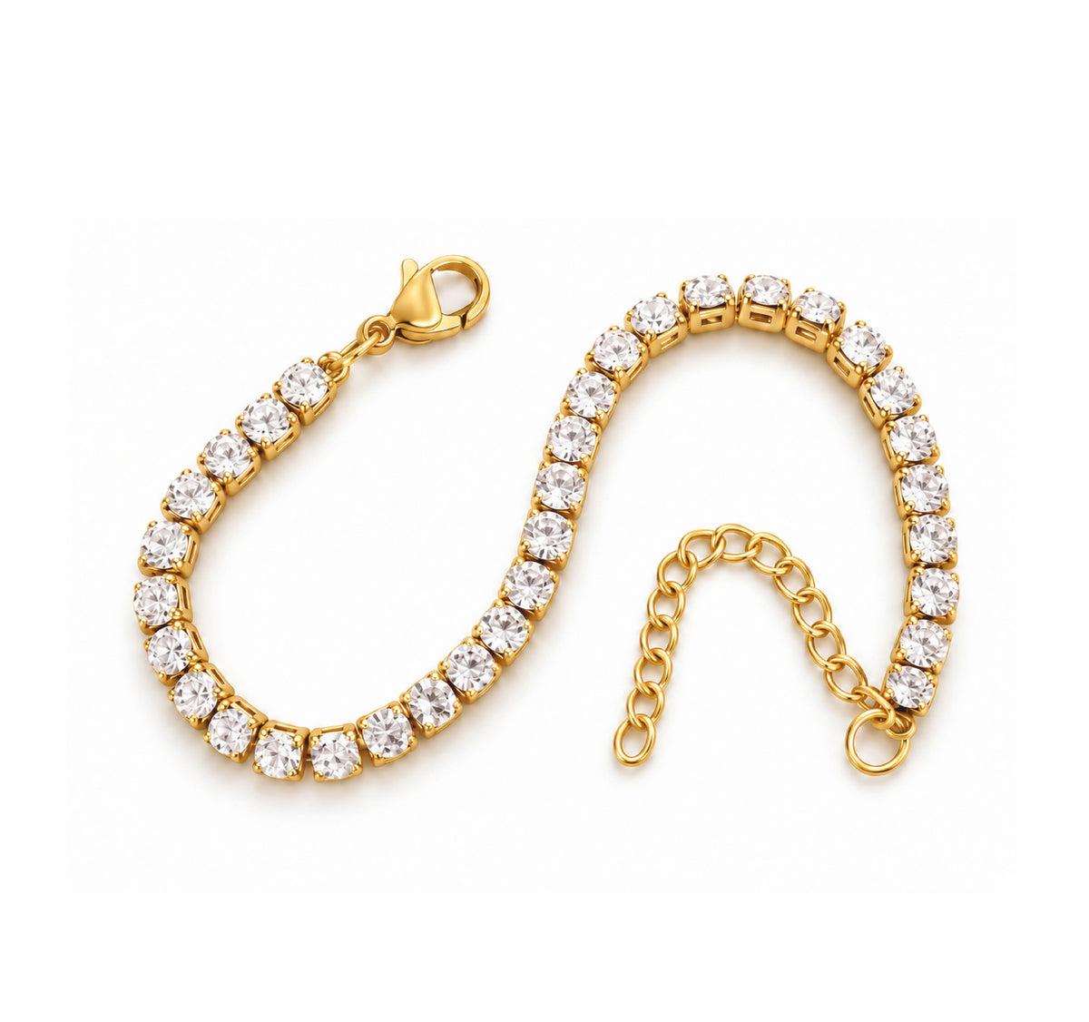 Pulseira Celeste - em aço inoxidável dourado